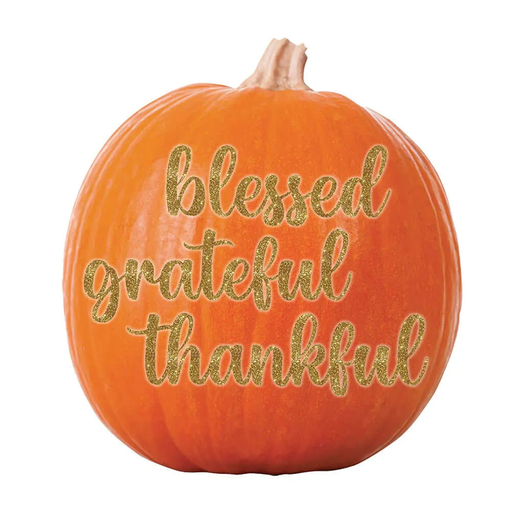 Fall Glitter Pumpkin Stickers