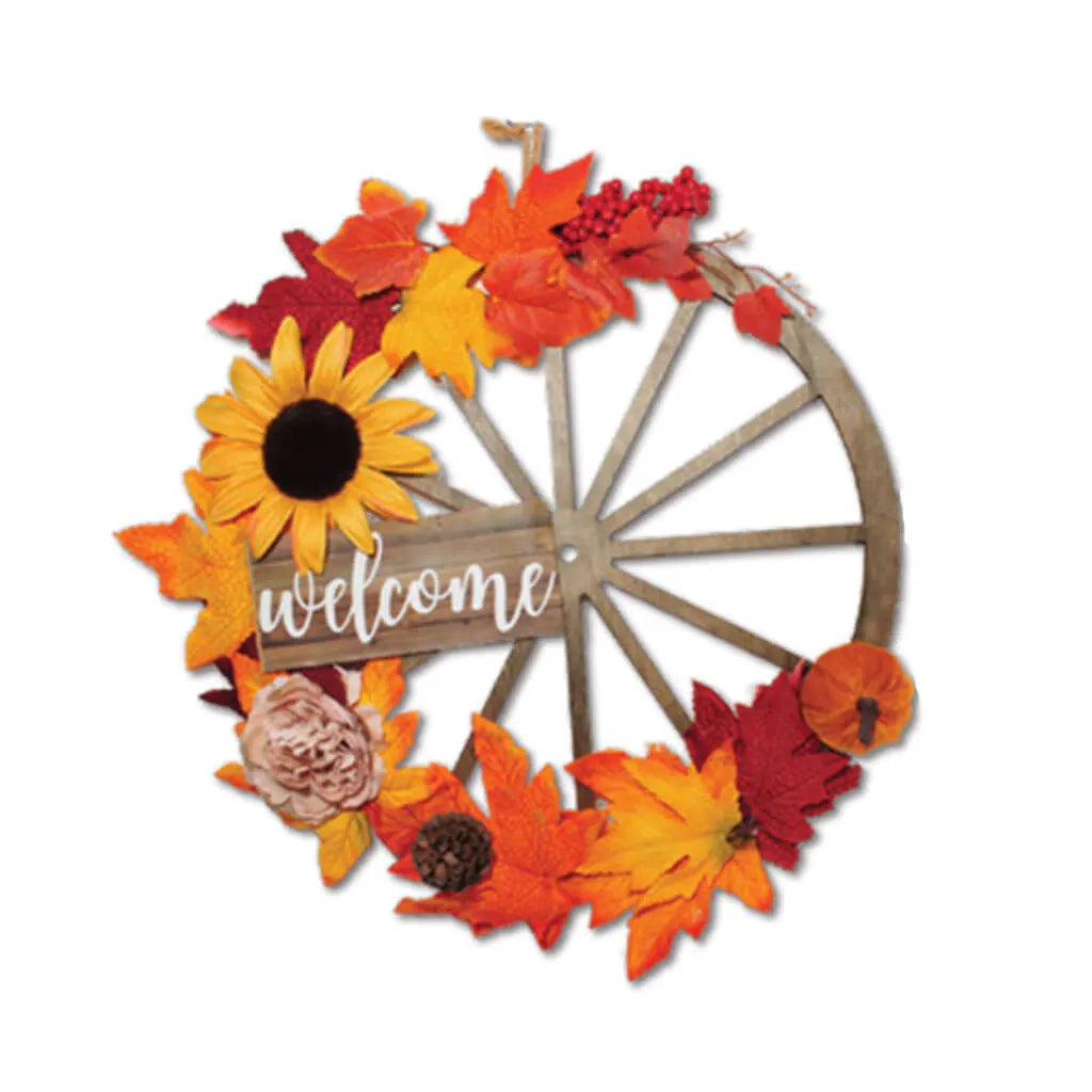 Fall Hoop Wreath 15in
