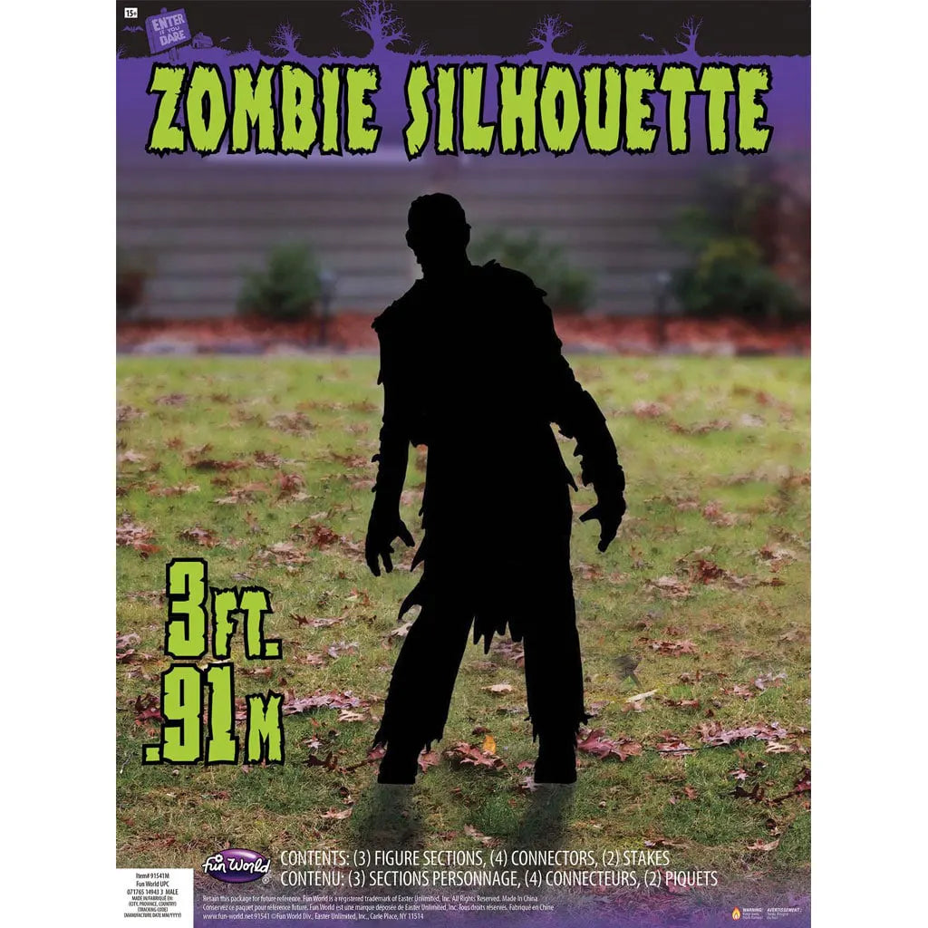 Zombie Yard Silhouette Male, 36in
