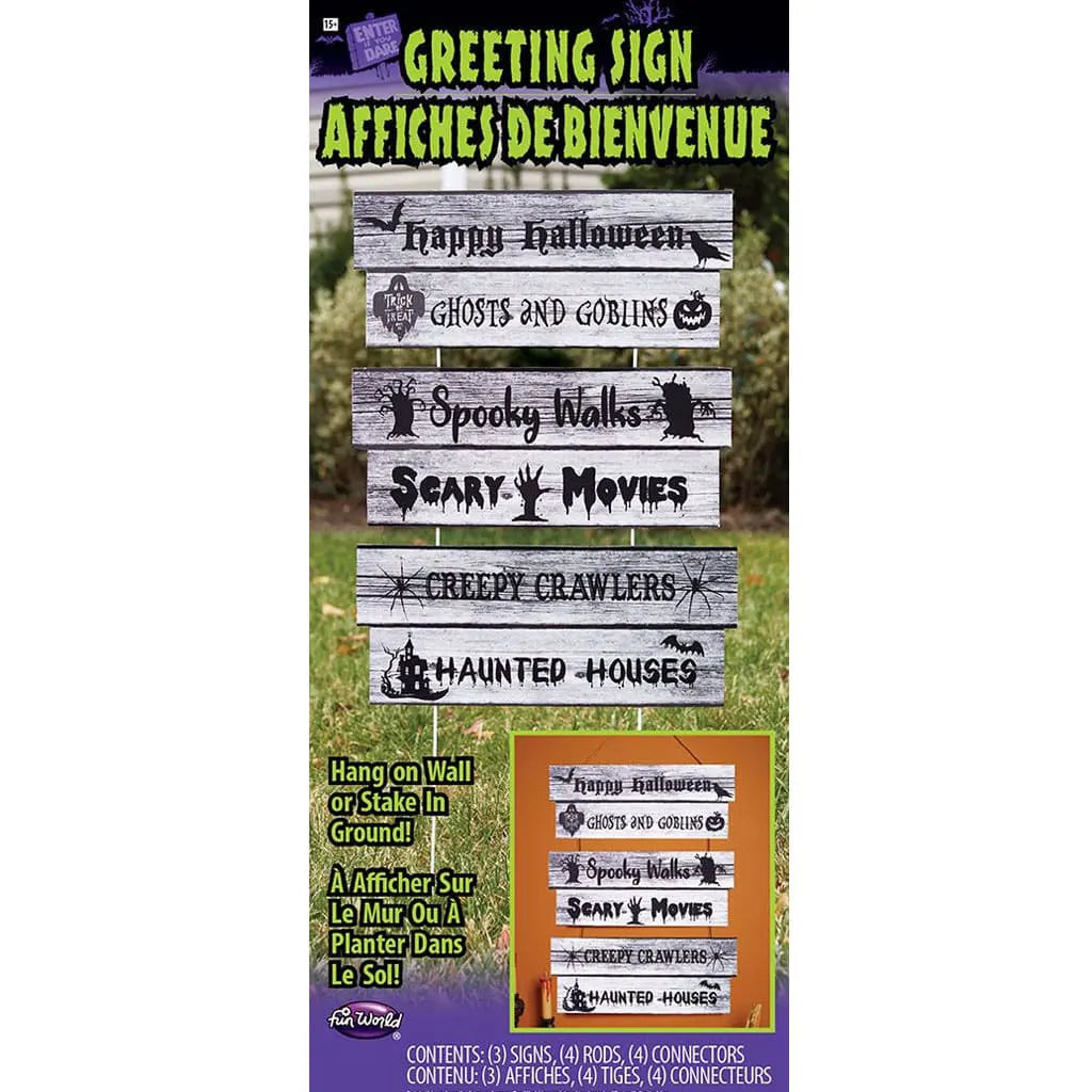 Halloween Greeting Signs 22.5in
