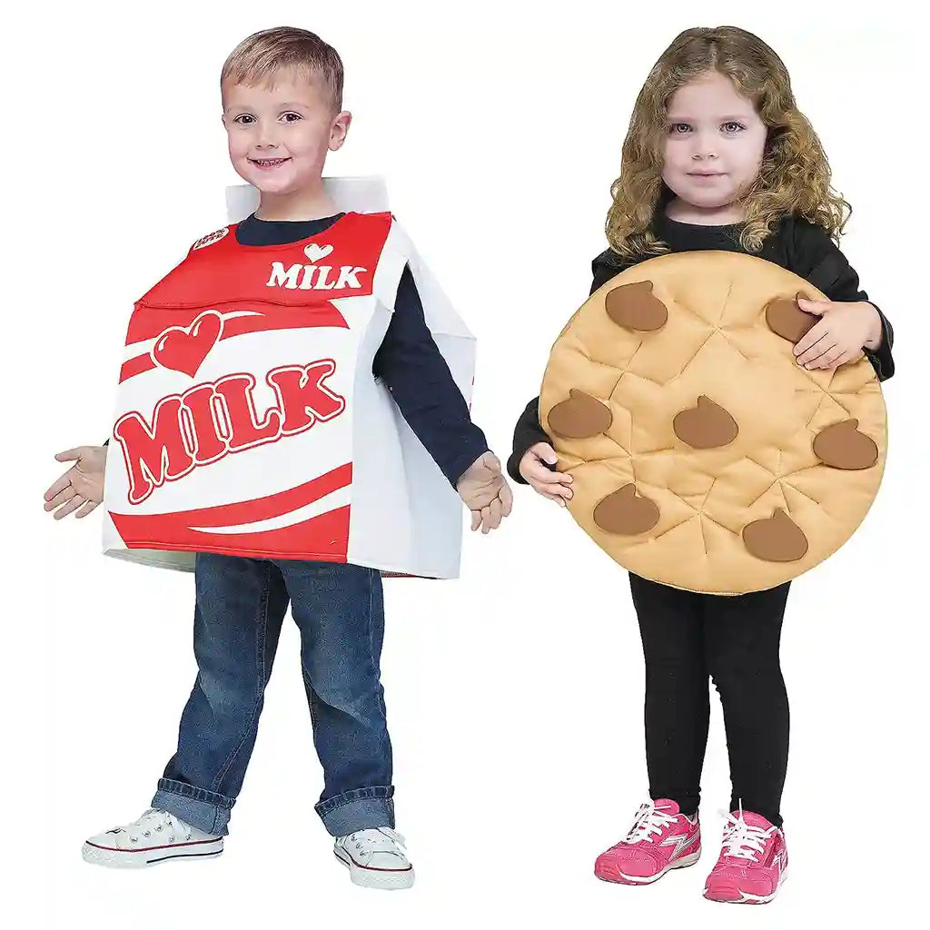 Milk &amp; Cookie Toddler Couple Costume, 3T to 4T