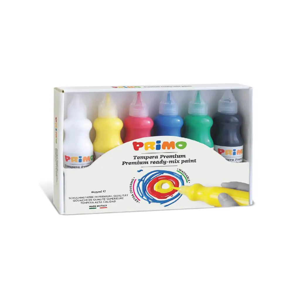 Tempera Paint Sets,6-Colour Classic Colors 75ml Set