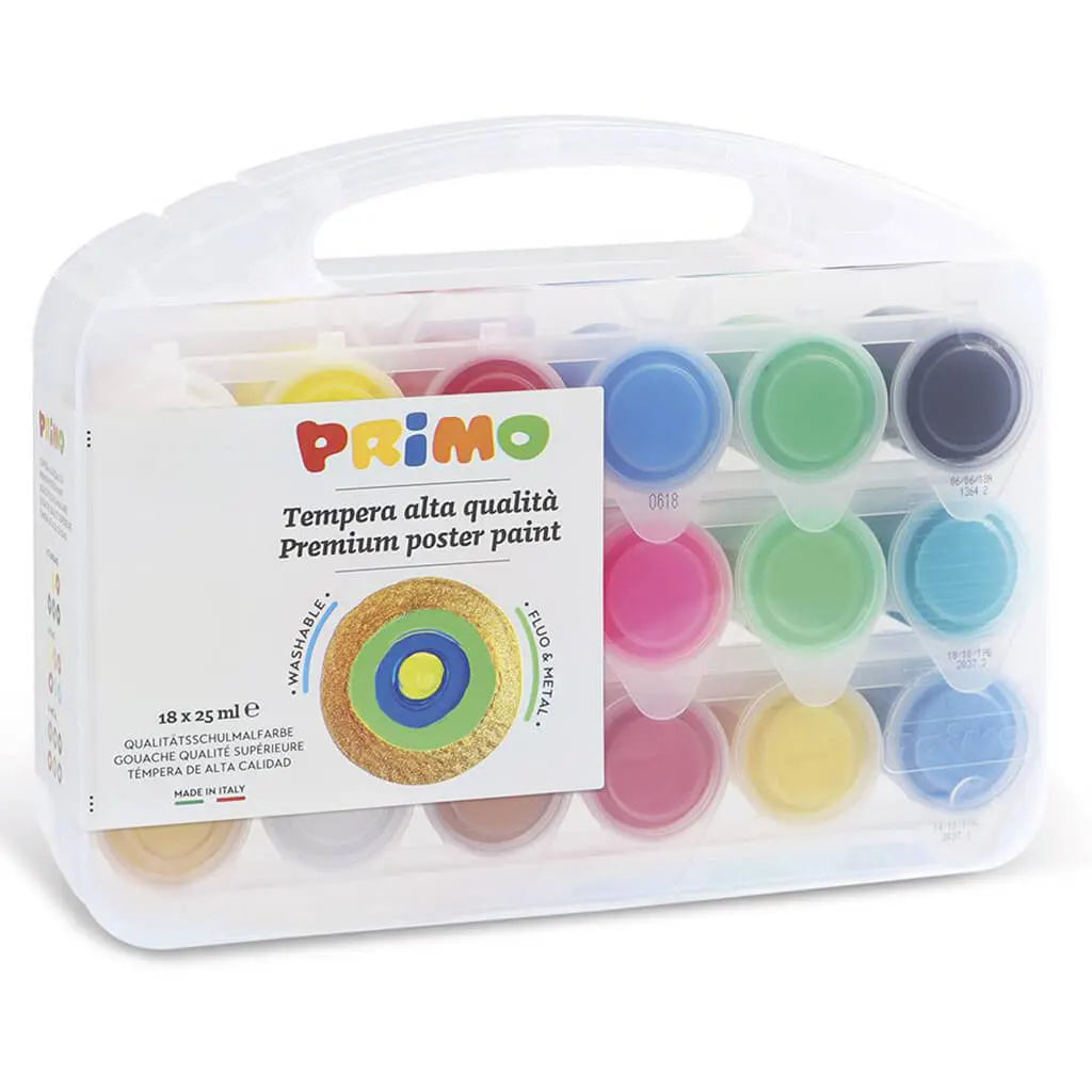 Premium Tempera Paint Pot Carry Set,18-Color Carry Set