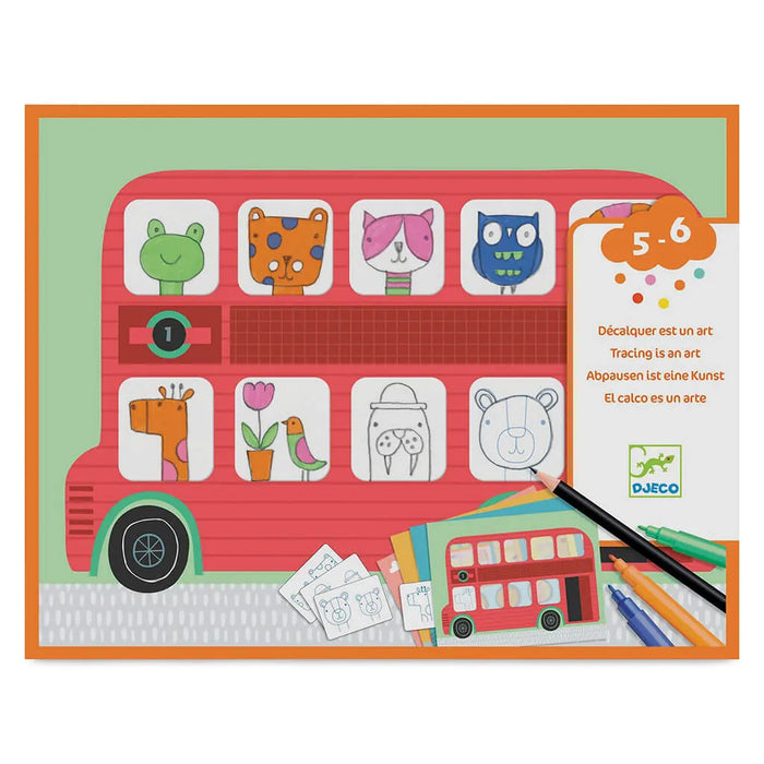 Djeco Tracing Is An Art Colouring Painting Activity Set Kids Children 5y+