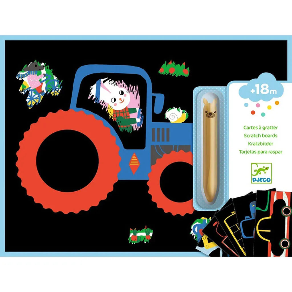 Scratch Card Learning Kits, Vehicles Scratch Card Kit