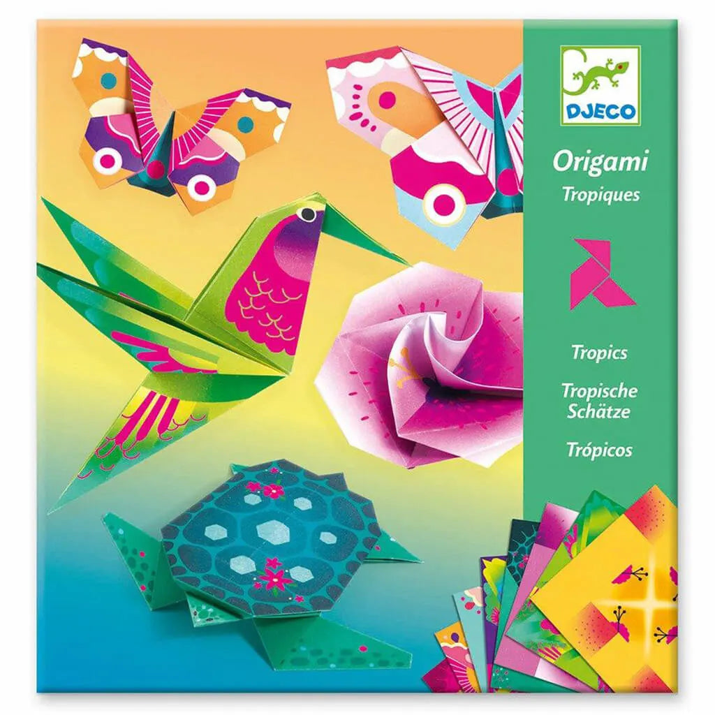 Origami Paper Craft Kits, Tropics Origami - Ages 7-13 and up