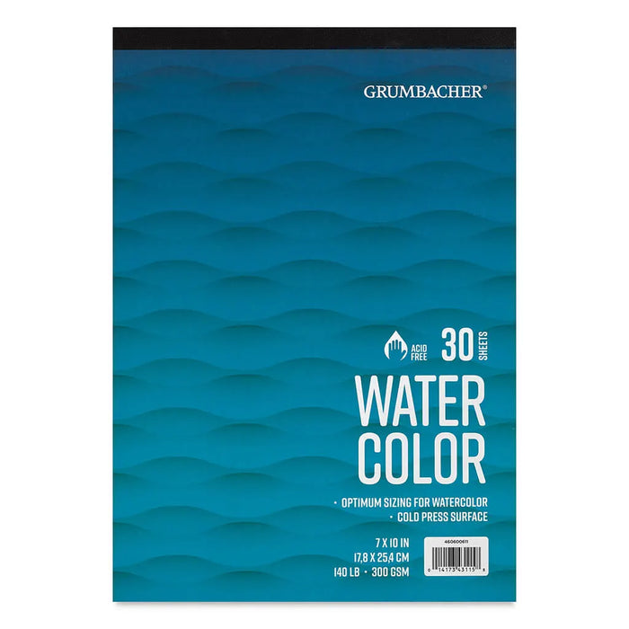 Watercolor Pads, 7" x 10" Tape-Bound - 30 Shts./Pad 140CP