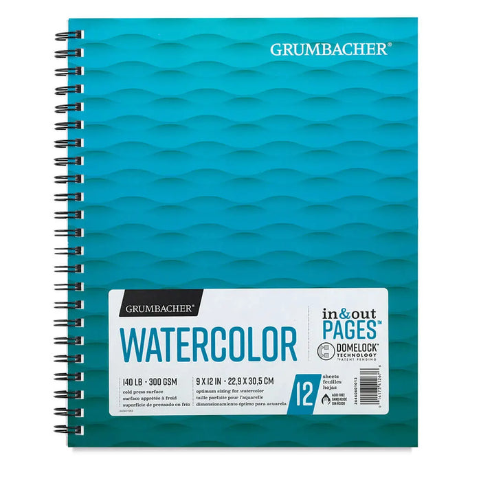 Watercolor Pads, 9" x 12" Side-Wire - 30 Shts./Pad 140CP