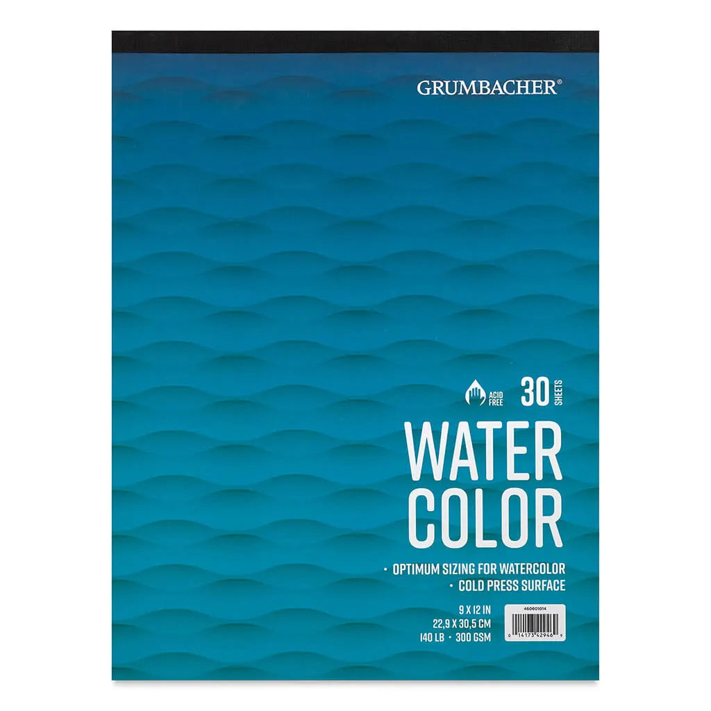 Watercolor Pads,9" x 12" Tape-Bound - 30 Shts./Pad 140CP