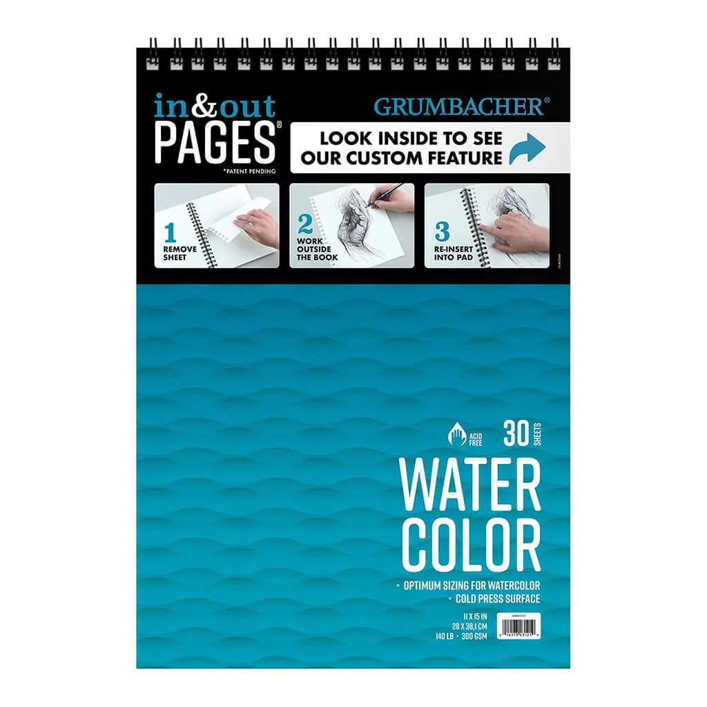 Watercolor Pads, 11&quot; x 15&quot; Top-Wire - 30 Shts./Pad 140CP