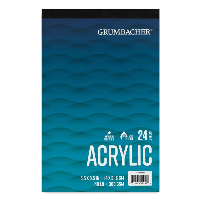 Acrylic Pads,5.5" x 8.5" Tape-Bound - 24 Shts./Pad #140