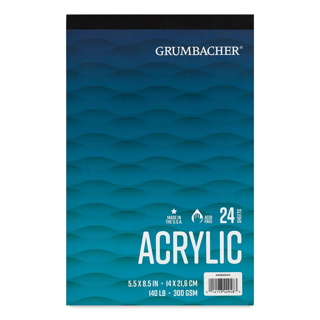Acrylic Pads,5.5" x 8.5" Tape-Bound - 24 Shts./Pad #140