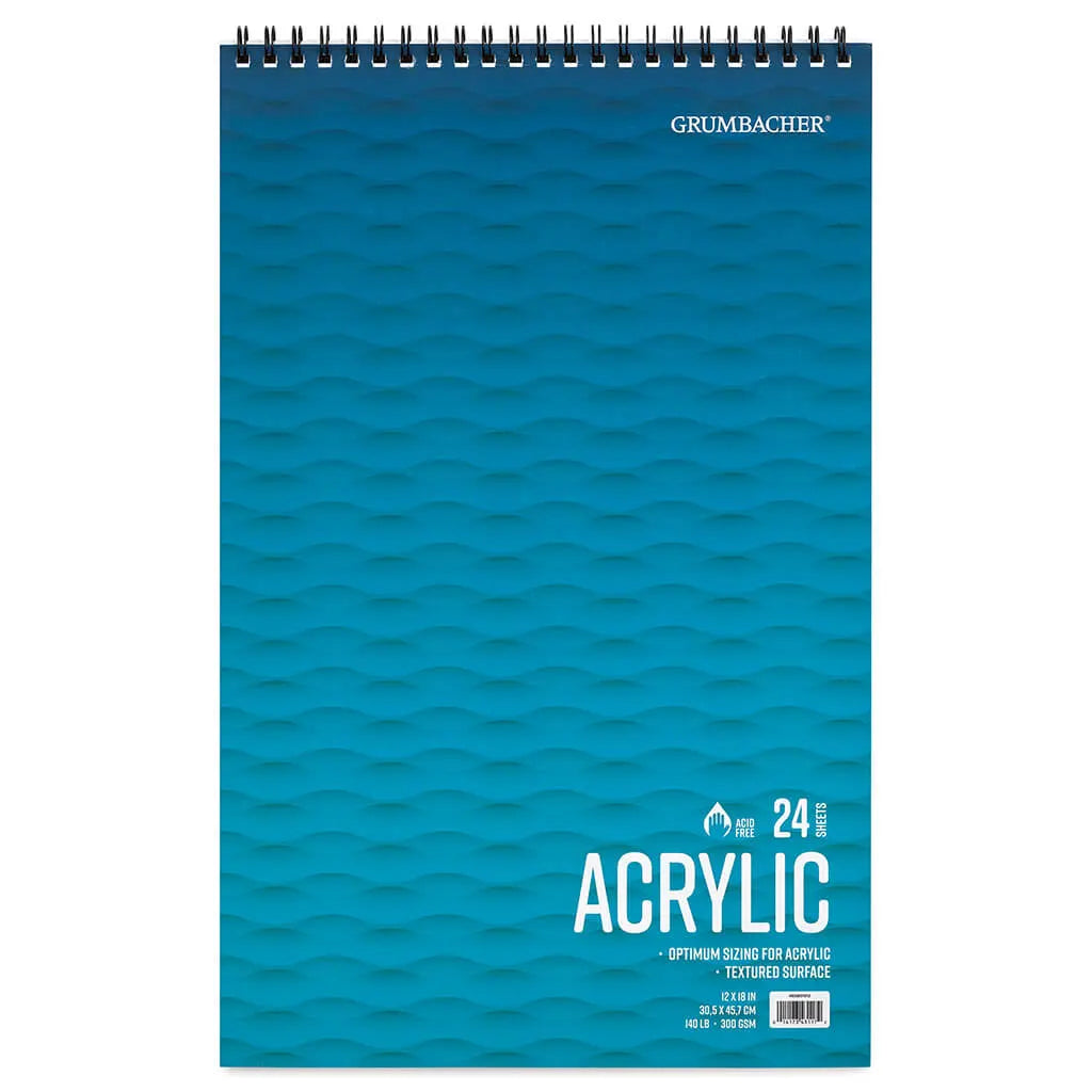 Acrylic Pads,12" x 18" Top-Wire - 24 Shts./Pad #140