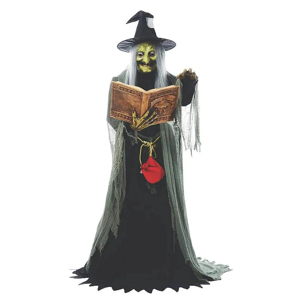 Animated Spell-Speaking Witch, 5.7ft