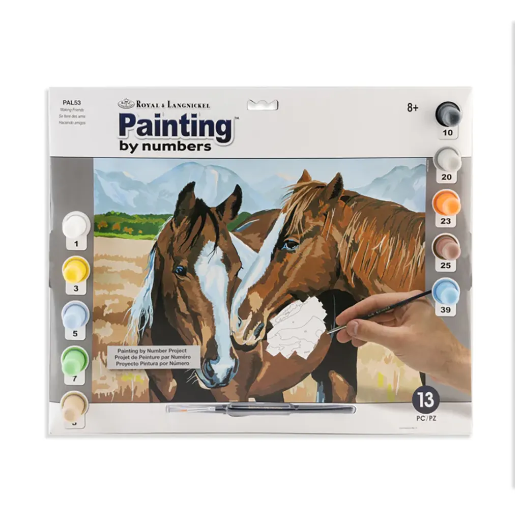 Painting by numbers 13pc 11.25in x 13.375in Making Friends Painting Project