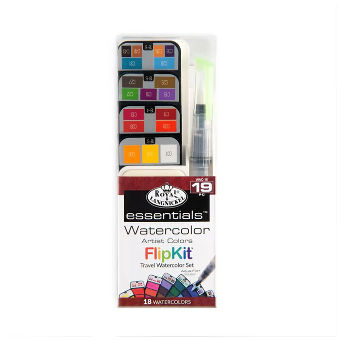 18pc Watercolor Flip Kit