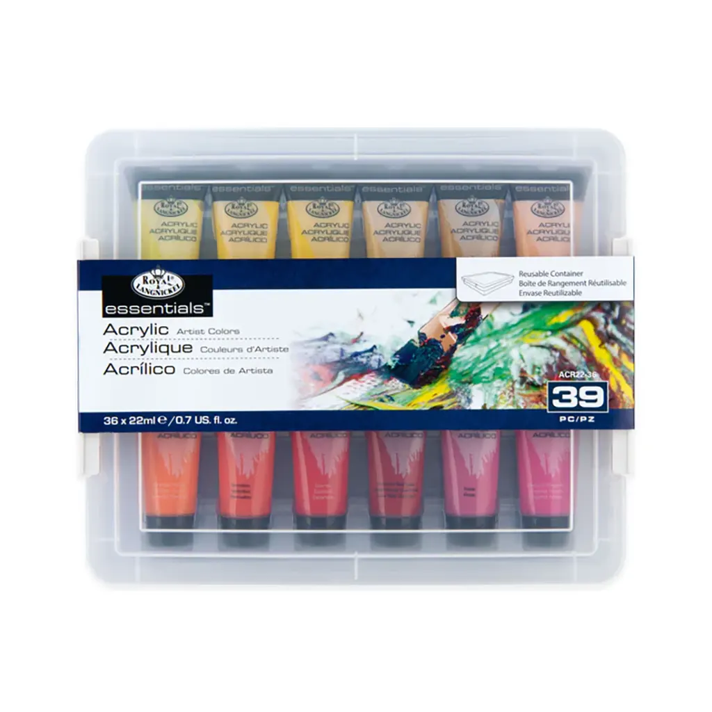 Royal &amp; Langnickel Essentials Acrylic Paint - Assorted Colors, Set of 36, 22ml