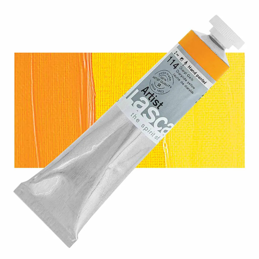 Lascaux Artist Acrylics 45ml Tubes Diarylide Yellow S2