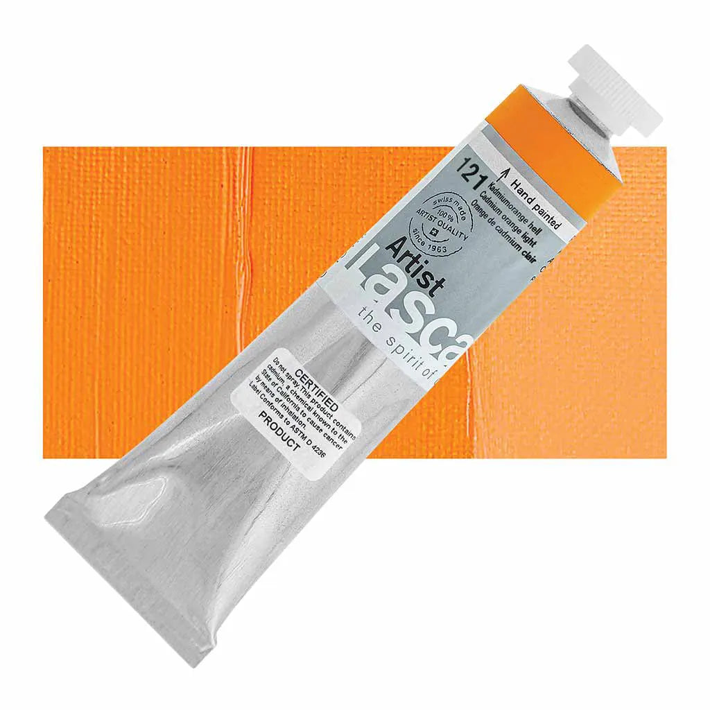 Lascaux Artist Acrylics 45ml Tubes Cadmium Orange Light S4