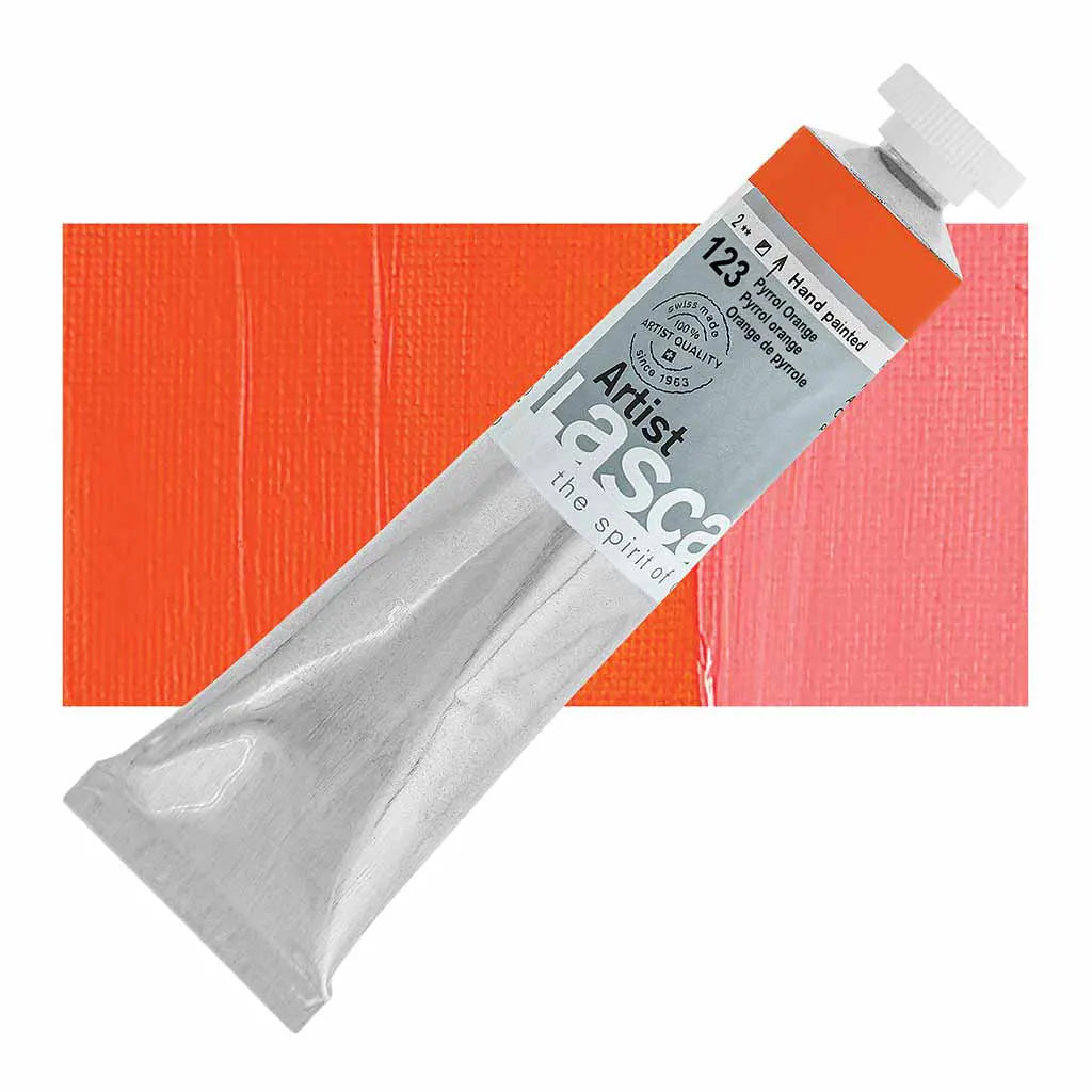 Lascaux Artist Acrylics 45ml Tubes Pyrrole Orange S3