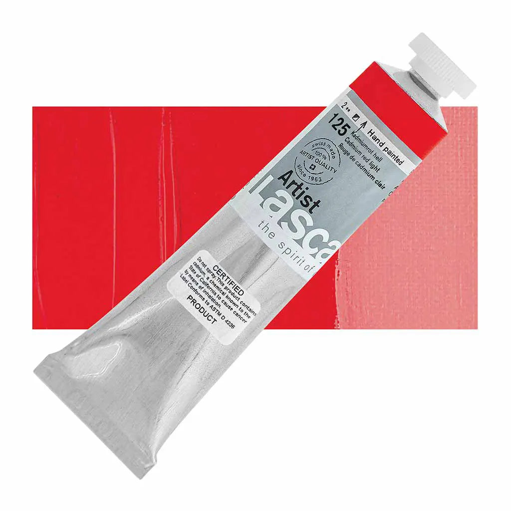 Lascaux Artist Acrylics 45ml Tubes Cadmium Red Light S4