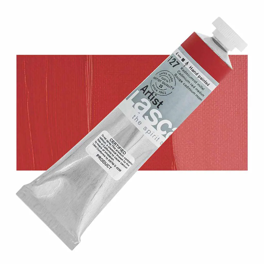 Lascaux Artist Acrylics 45ml Tubes Cadmium Red Medium S4