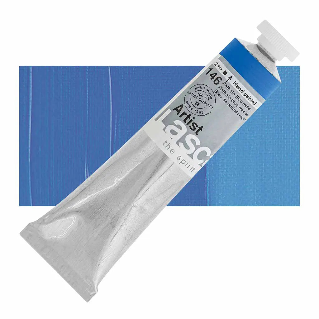 Lascaux Artist Acrylics 45ml Tubes Pthalo Blue Medium S2