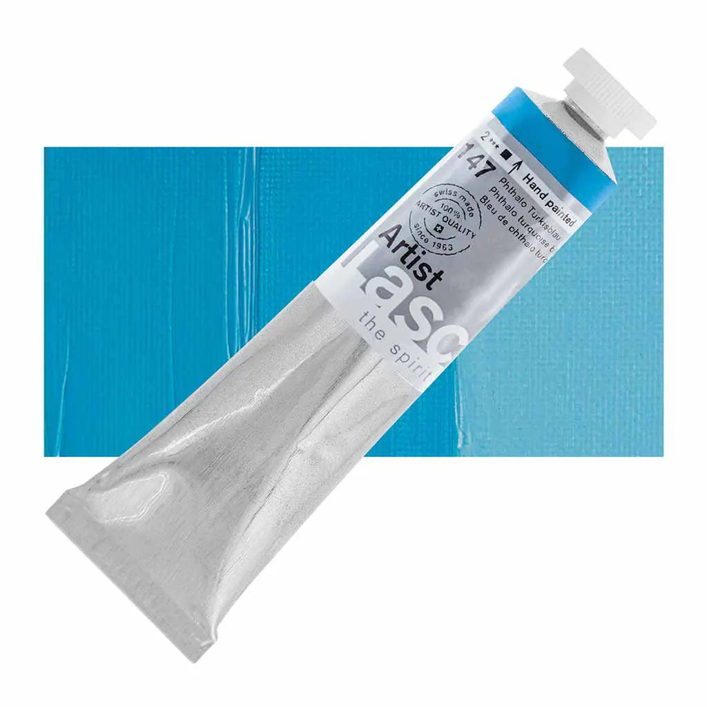 Lascaux Artist Acrylics 45ml Tubes Pthalo Turquoise Blue S2