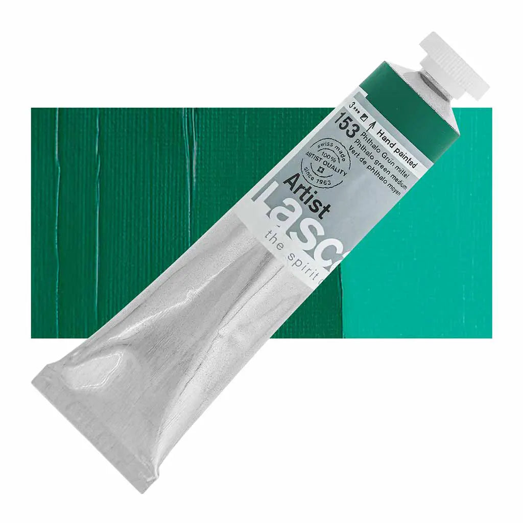 Lascaux Artist Acrylics 45ml Tubes Pthalo Green Medium S3