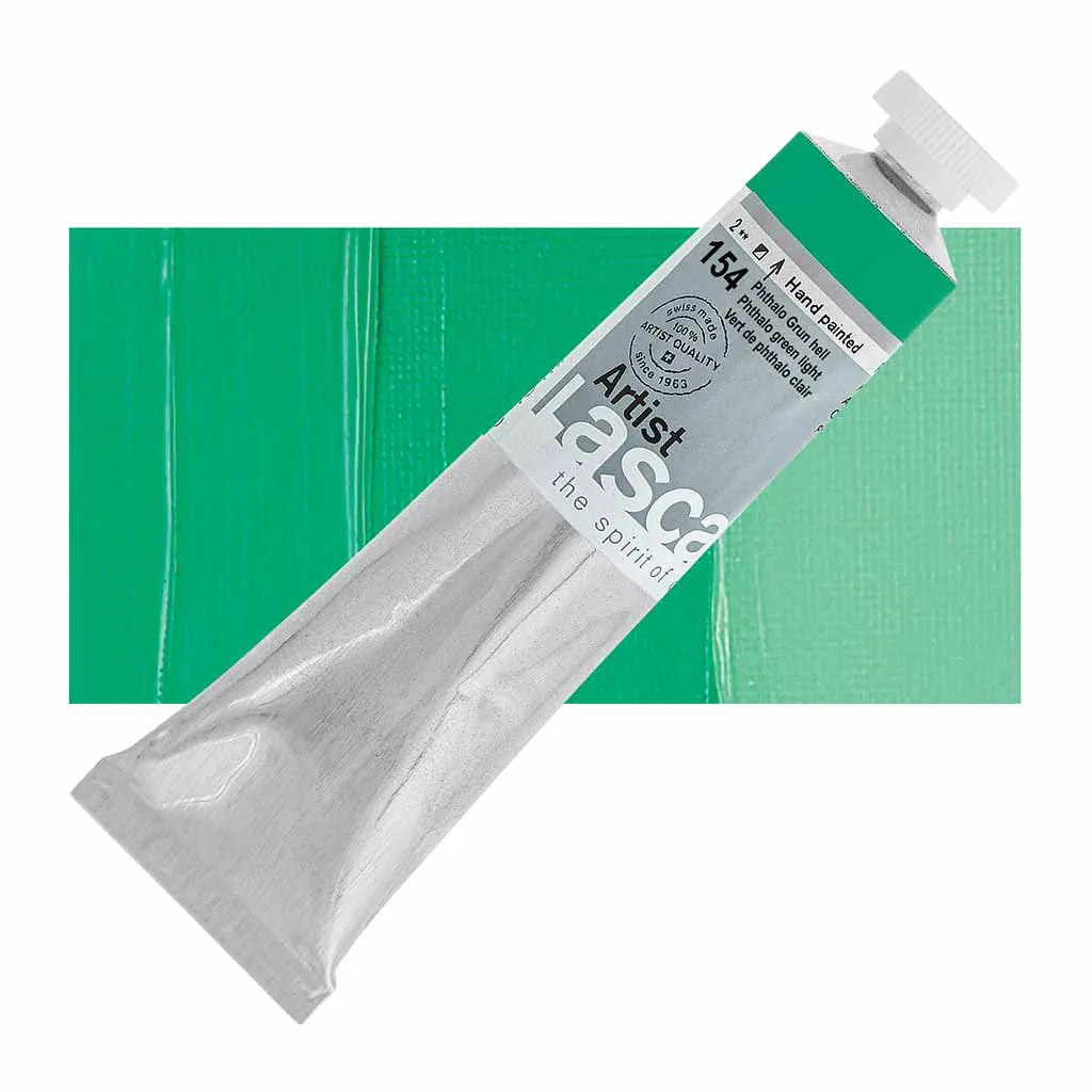 Lascaux Artist Acrylics 45ml Tubes Pthalo Green Light S2