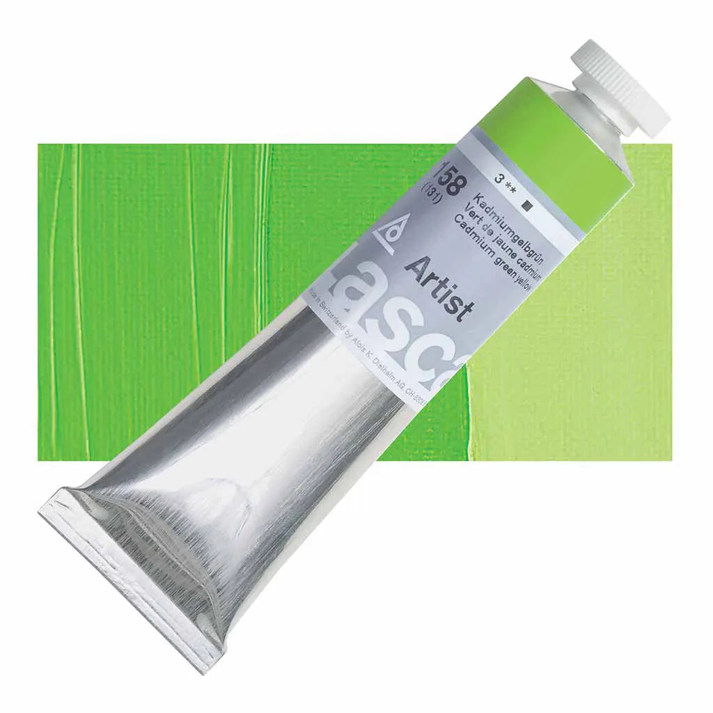 Lascaux Artist Acrylics 45ml Tubes Cadmium Green Yellow S3