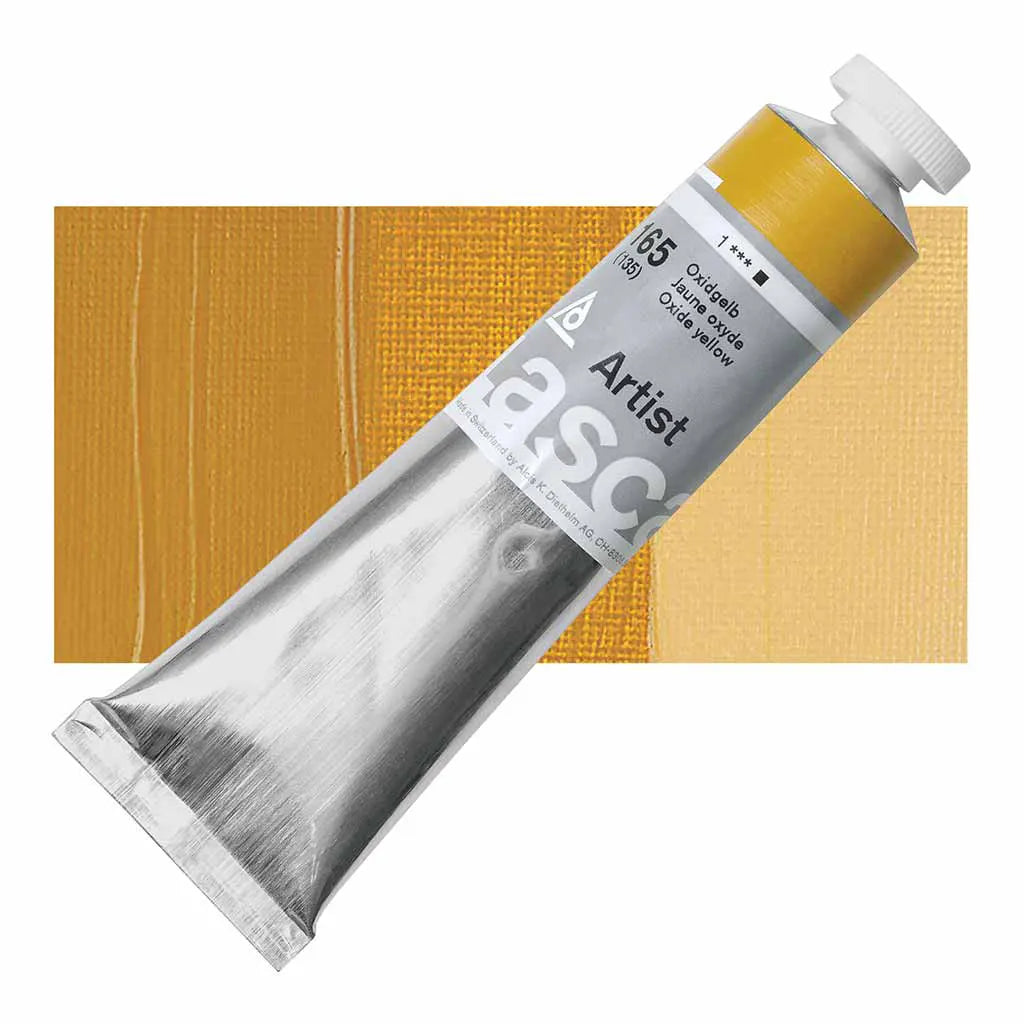 Lascaux Artist Acrylics 45ml Tubes Oxide Yellow S1