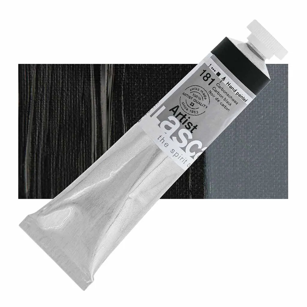 Lascaux Artist Acrylics 45ml Tubes Carbon Black S1
