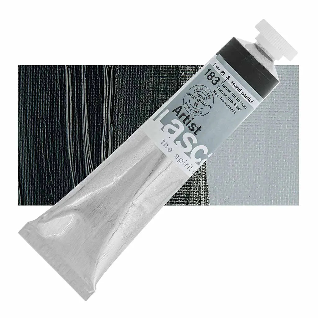 Lascaux Artist Acrylics 45ml Tubes Transoxide Black S1