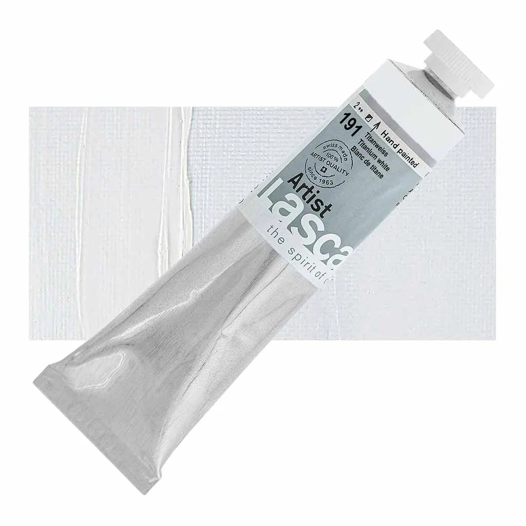 Lascaux Artist Acrylics 45ml Tubes Titanium White S1