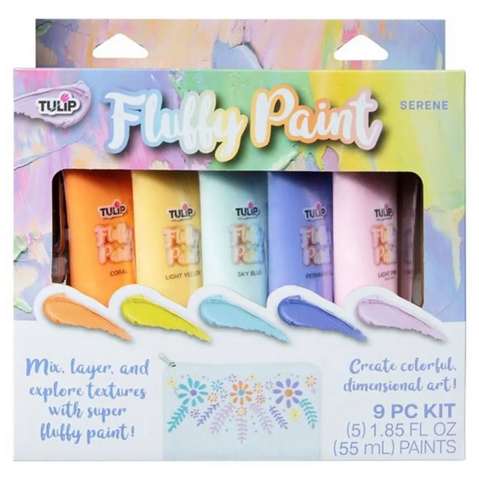 Tulip Fluffy Paint Serene Kit, 1.85oz, 9pc