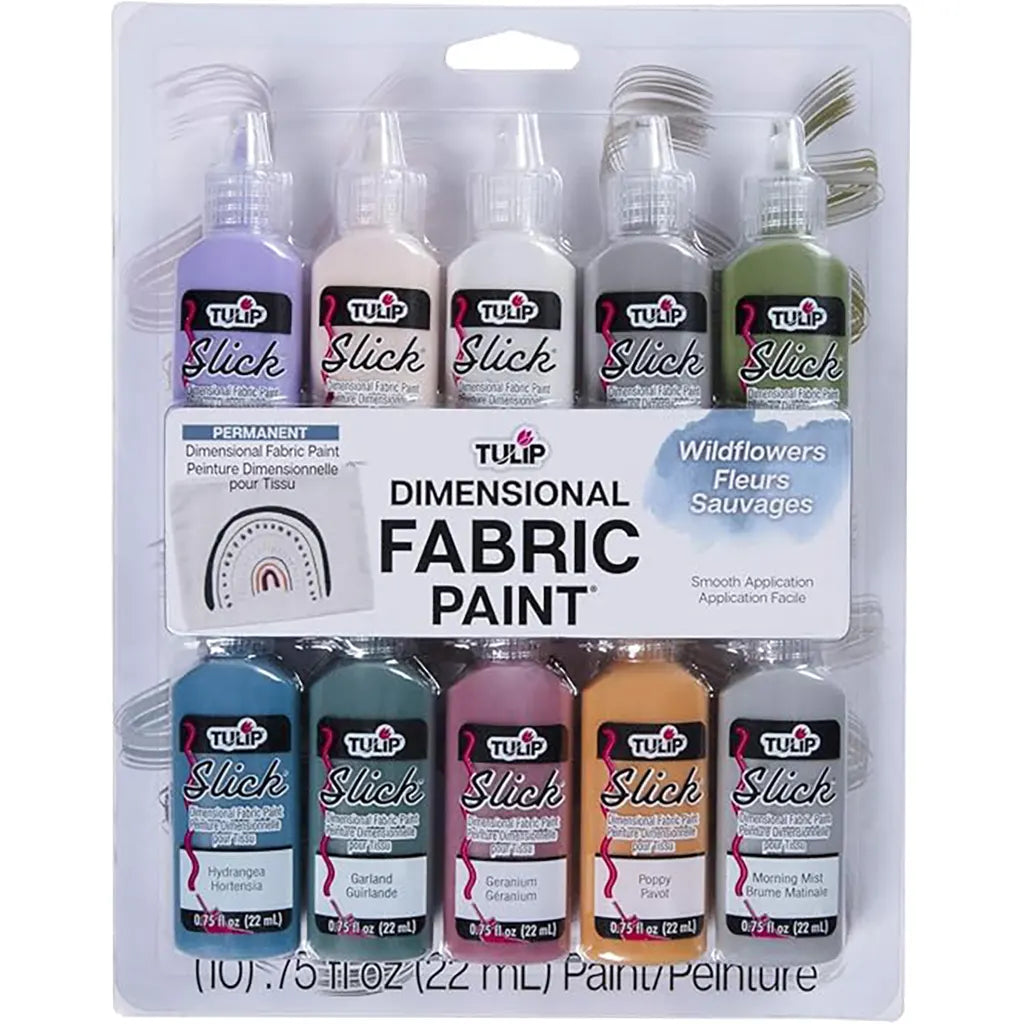 Tulip Dimensional Fabric Paint Wildflowers 0.75oz, 10pc