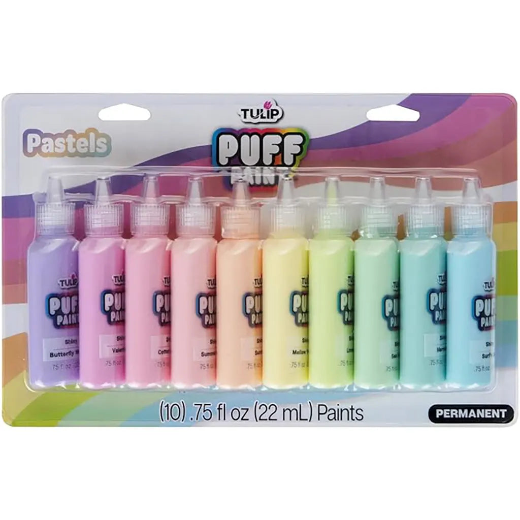Tulip Dimensional Puff Paint Pastels Shiny 0.75oz, 10pc