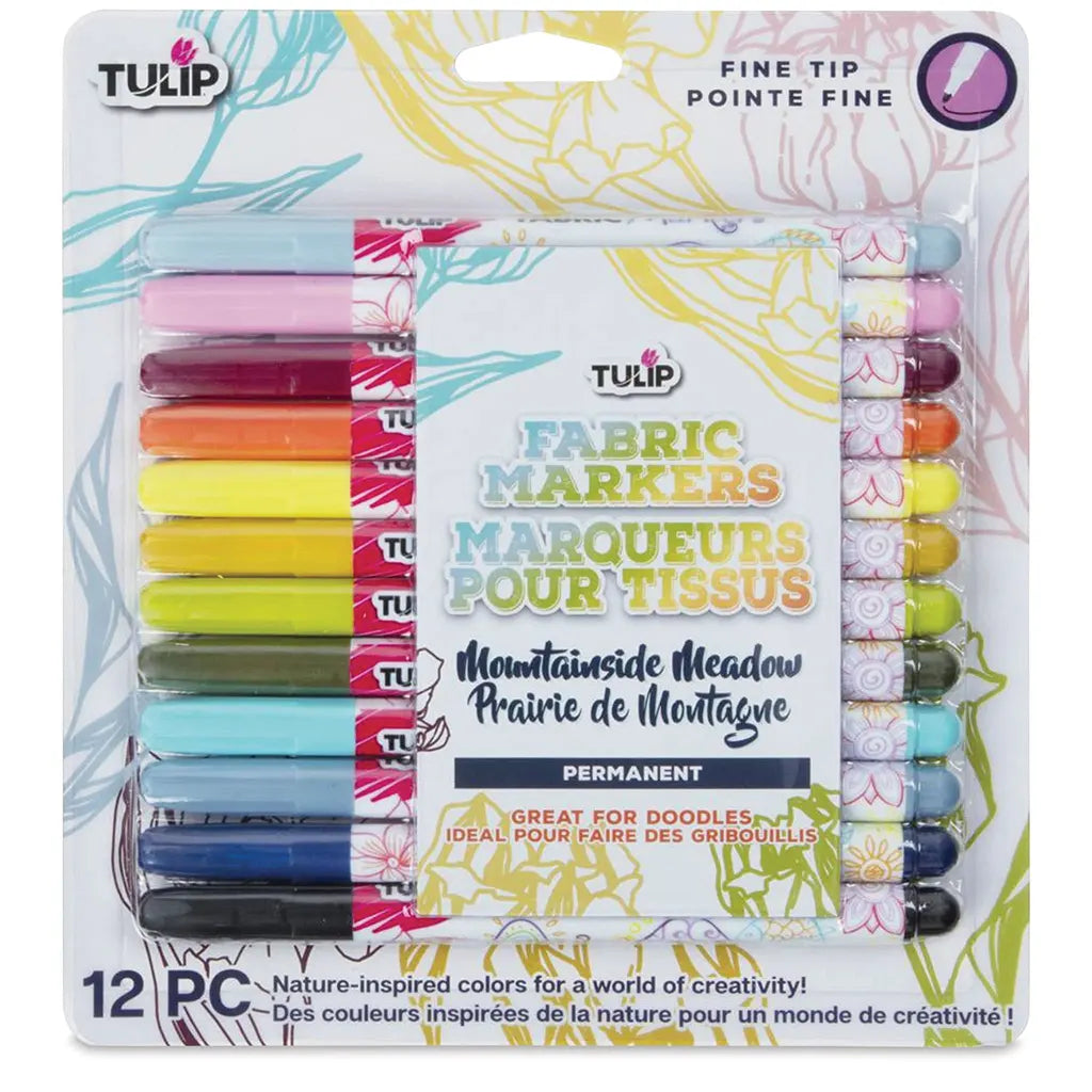 Tulip Fine-Tip Fabric Markers Mountainside Meadow 12pc