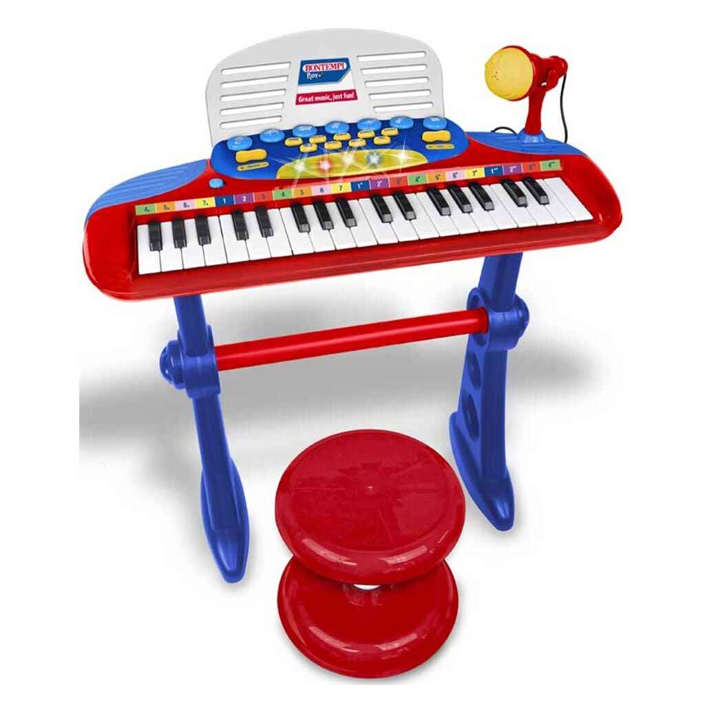 37 Key Electronic Keyboard With Microphone Legs And Stool