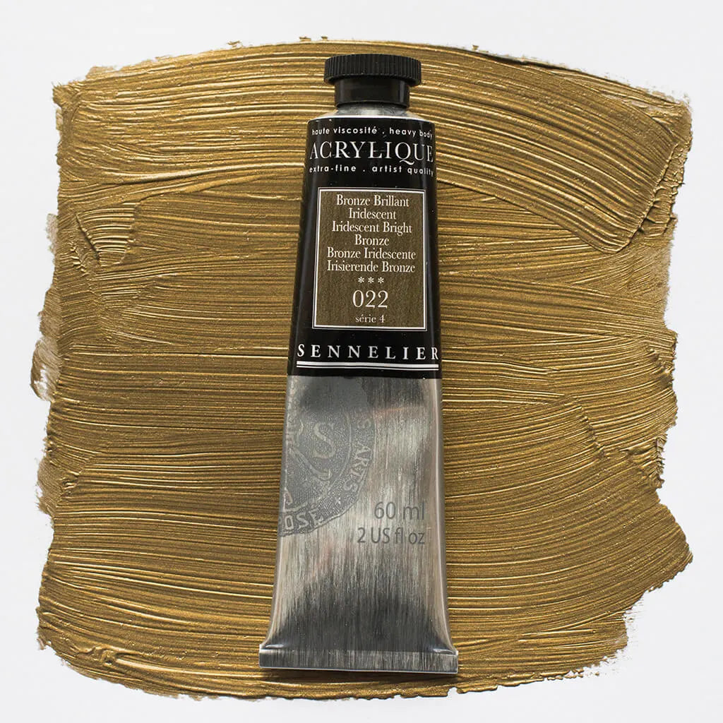 Sennelier Extra-Fine Acrylic Tube 60ml S4, Iridescent Bright Bronze