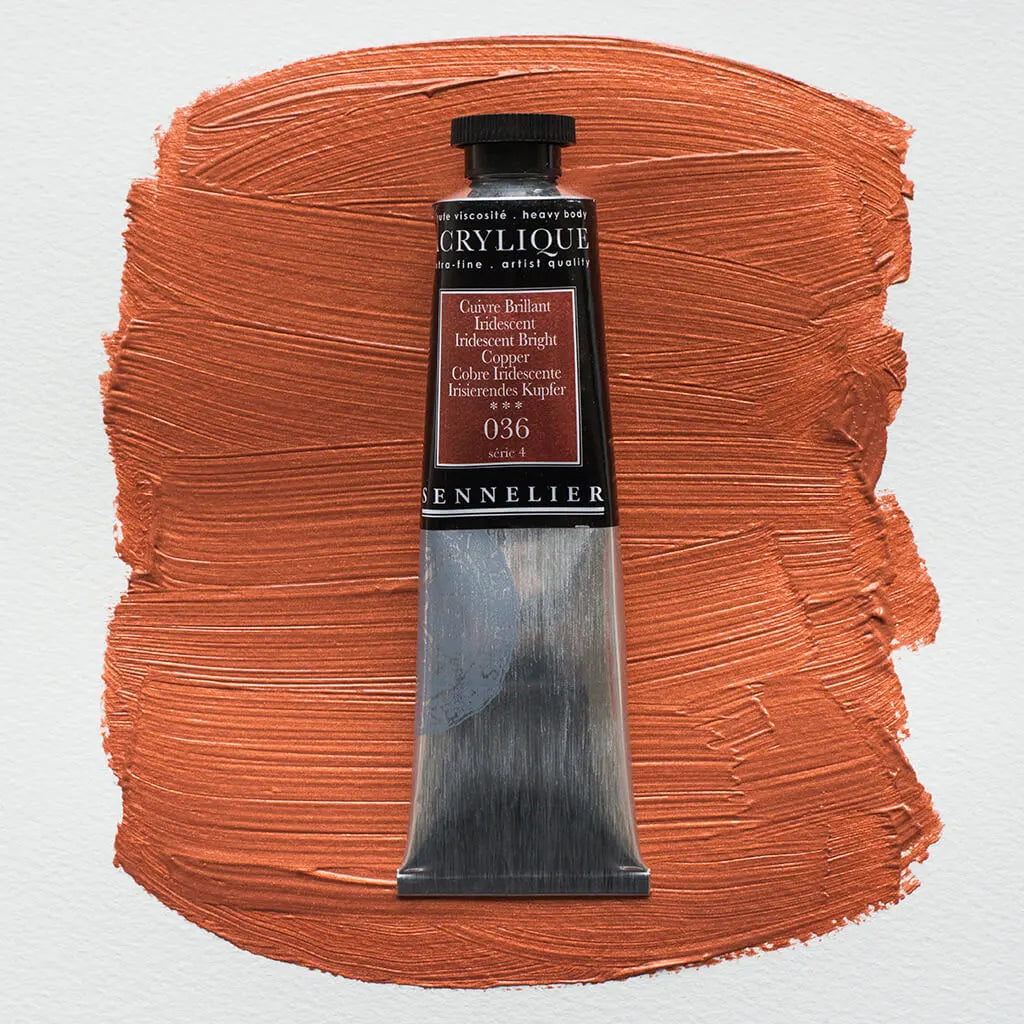 Sennelier Extra-Fine Acrylic Tube 60ml S4, Iridescent Bright Copper