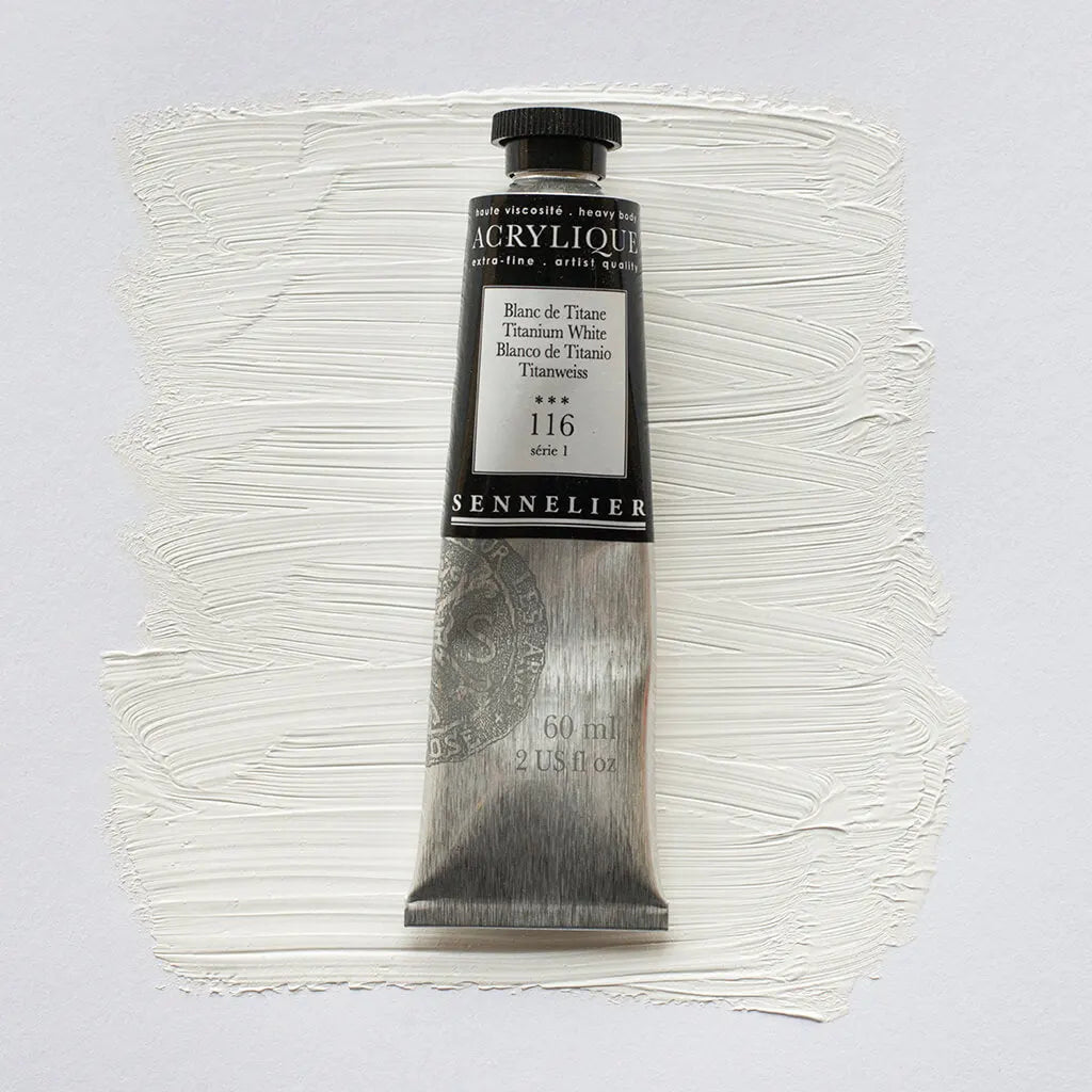 Sennelier Extra-Fine Acrylic Tube 60ml S1, Titanium White