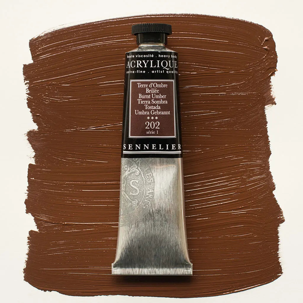 Sennelier Extra-Fine Acrylic Tube 60ml S1, Burnt Umber