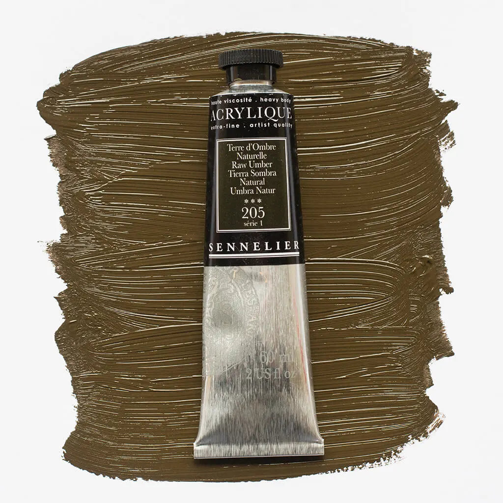 Sennelier Extra-Fine Acrylic Tube 60ml S1, Raw Umber