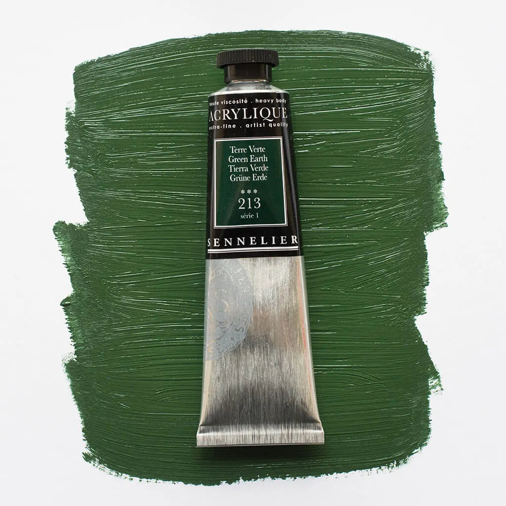 Sennelier Extra-Fine Acrylic Tube 60ml S1, Green Earth