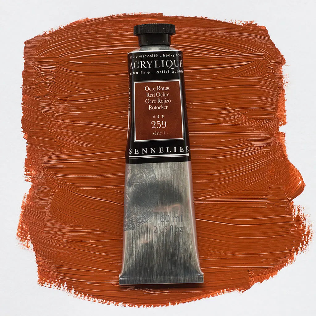 Sennelier Extra-Fine Acrylic Tube 60ml S1, Red Ochre