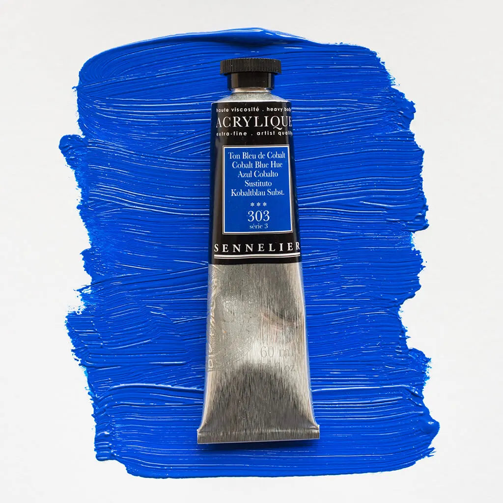 Sennelier Extra-Fine Acrylic Tube 60ml S3, Cobalt Blue Hue