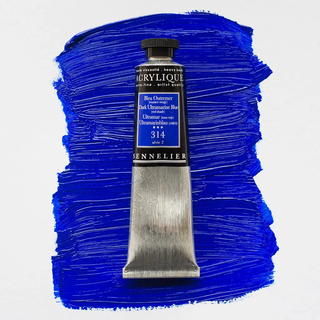Sennelier Extra-Fine Acrylic Tube 60ml S2, Dark Ultramarine Blue (Red Shade)