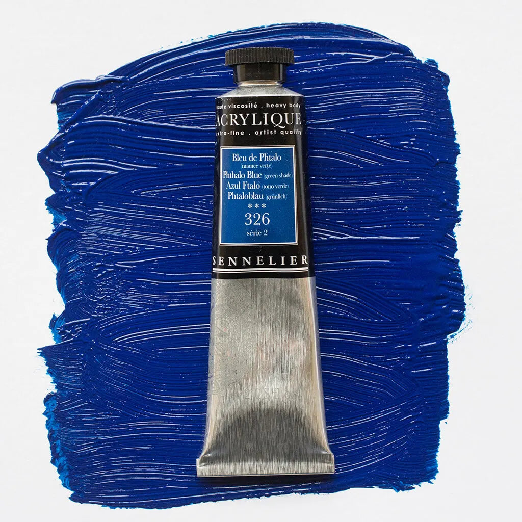 Sennelier Extra-Fine Acrylic Tube 60ml S2, Phthalo Blue (Green Shade)